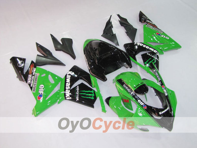 Kit carene stampate a iniezione per NINJA ZX-10R 04-05 - Verde, Nero - Monster #OYO87901544 Immagine principale del prodotto