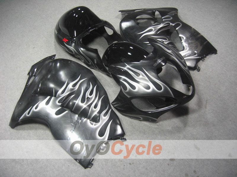 Kit carene a iniezione per GSXR1300 Hayabusa 99-07 - Bianco, Nero - Fiamma #OYO87902666 Immagine principale del prodotto