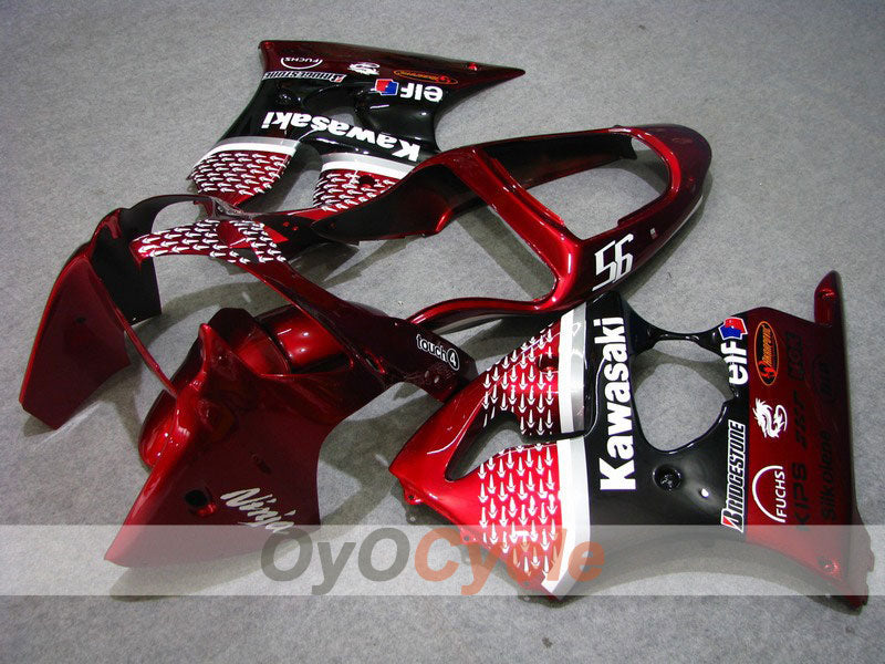 Kit carenatura a iniezione per NINJA ZX-6R 00-02 - Rosso, Nero - Nakano #OYO87901733 Immagine principale del prodotto