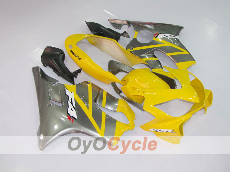 Carena a iniezione per CBR600F4i 04-07 - Giallo, Argento - Stile originale #OYO87900198 Immagine secondaria del prodotto