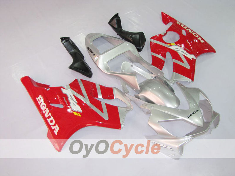 Kit carene a iniezione per CBR600F4i anni 01-03 - Rosso, Argento - Stile originale #OYO87900148 Immagine principale del prodotto