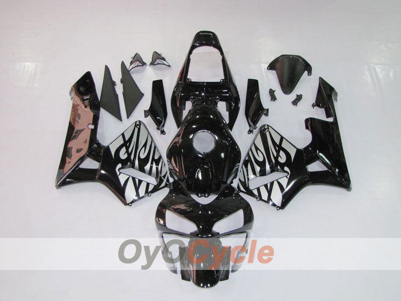 Kit carene a iniezione per CBR600RR 03-04 - Nero, Argento - Fiamma #OYO87902510 Immagine principale del prodotto