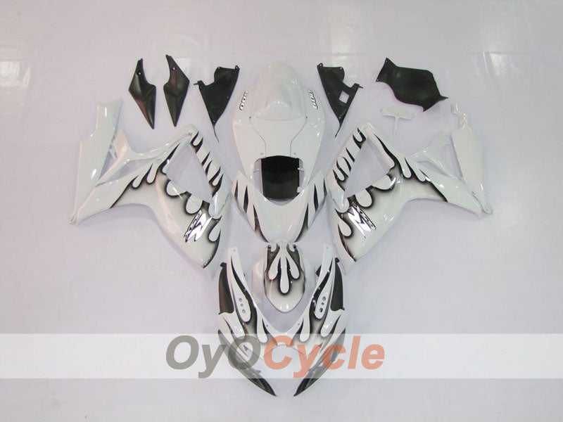Kit carenatura a iniezione per GSX R600 06-07 - Bianco, Nero - Fiamma #OYO87901495 Immagine secondaria del prodotto