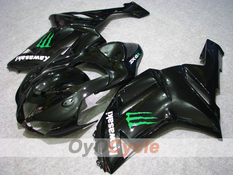 Kit carene a iniezione per NINJA ZX-6R 07-08 - Nero - Monster #OYO87901962 Immagine principale del prodotto