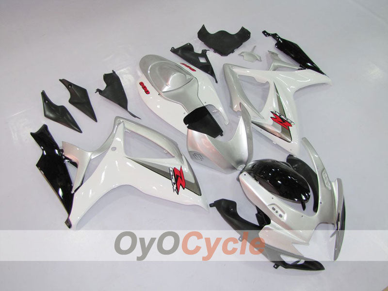 Kit carene stampate a iniezione per GSX R600 06-07 - Bianco, Nero - Stile originale #OYO87901548 Immagine secondaria del prodotto