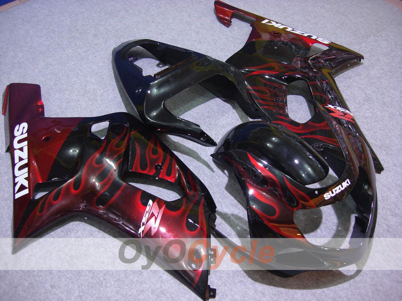 Kit carene a iniezione per GSX R1000 00-02 - Rosso, Nero - Fiamma #OYO87901731 Immagine principale del prodotto