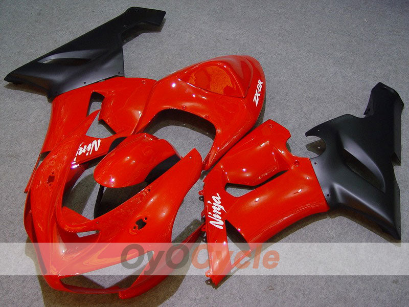 Kit carene a iniezione per NINJA ZX-6R 05-06 - Rosso, Nero - Stile di fabbrica #OYO87901857 Immagine principale del prodotto