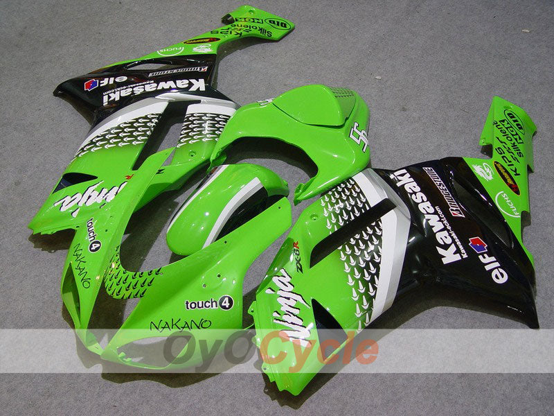 Kit carene a iniezione per NINJA ZX-6R 07-08 - Verde, Nero - Nakano #OYO87901971 Immagine principale del prodotto
