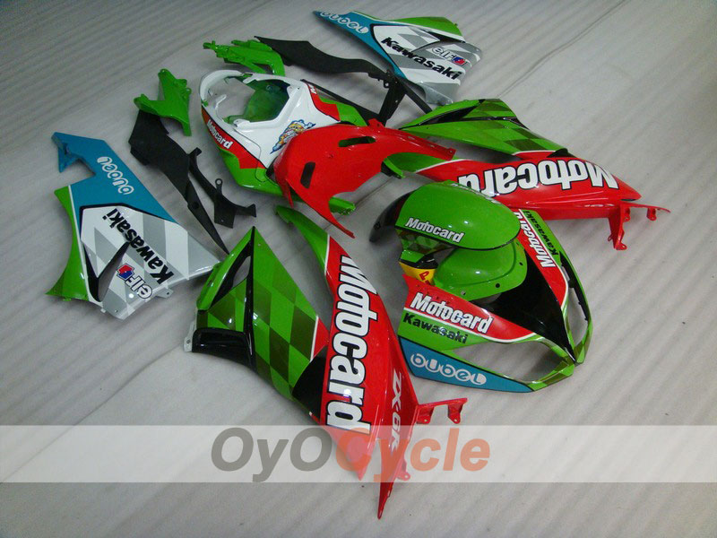 Kit carenatura a iniezione per NINJA ZX-6R 09-12 - Rosso, Verde - Motocard #OYO87901989 Immagine principale del prodotto
