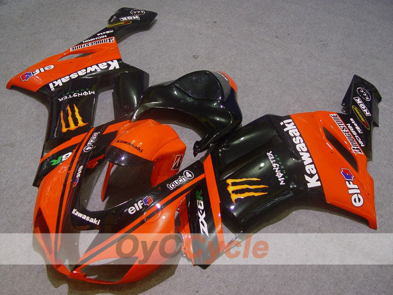 Carenatura a iniezione per NINJA ZX-6R 07-08 - Arancione, Nero - Monster #OYO87901965 Immagine principale del prodotto