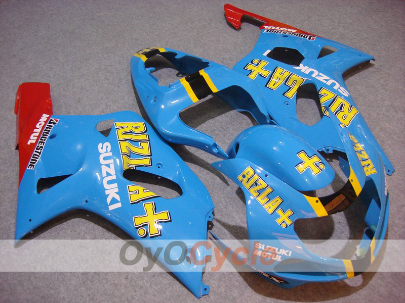 Kit carene a iniezione per GSX R600 01-03 - Rosso, Blu - Rizla+ #OYO87901152 Immagine principale del prodotto