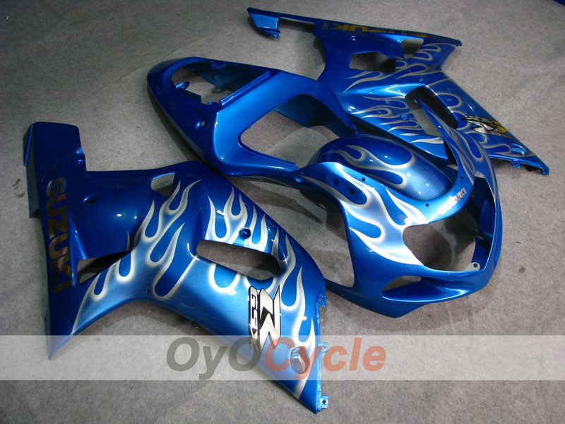 Kit carene a iniezione per GSX R1000 00-02 - Blu, Bianco - Fiamma #OYO87901736 Immagine principale del prodotto