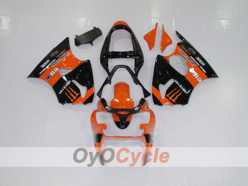 Kit carene a iniezione per NINJA ZX-6R 00-02 - Arancione, Nero - Monster #OYO87901715 Immagine secondaria del prodotto