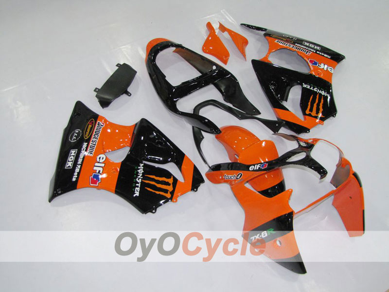Kit carene a iniezione per NINJA ZX-6R 00-02 - Arancione, Nero - Monster #OYO87901715 Immagine principale del prodotto