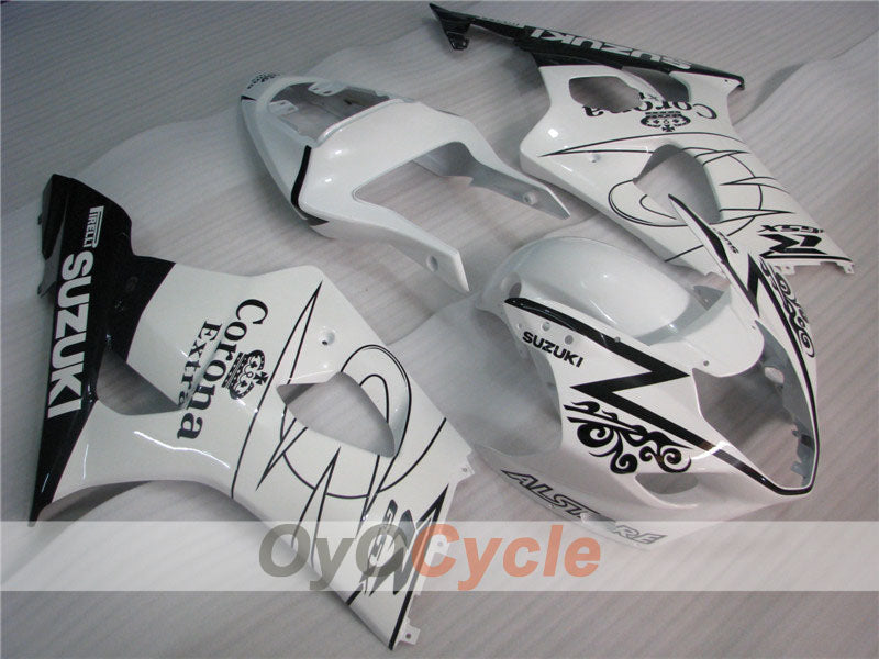 Carena a iniezione per GSX R1000 del 03-04 - Bianco, Nero - Corona #OYO87901824 Immagine principale del prodotto