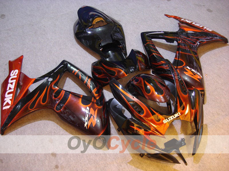 Kit carene a iniezione per GSX R600 06-07 - Arancione, Nero - Fiamma #OYO87901501 Immagine principale del prodotto