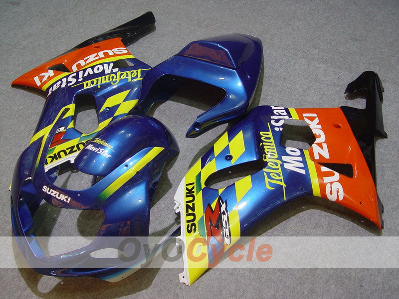 Carenatura a iniezione per GSX R1000 00-02 - Arancione, Blu - Movistar #OYO87901743 Immagine principale del prodotto