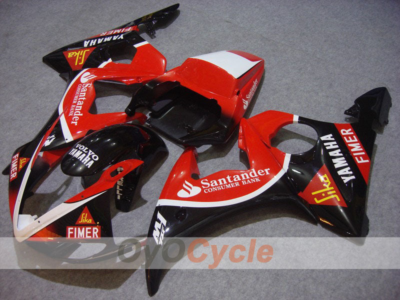 Kit carene stampate a iniezione per YZF-R6 05 - Rosso, Nero - Santander #OYO87902622 Immagine principale del prodotto