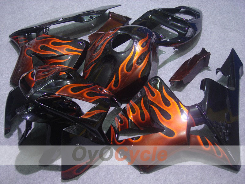 Kit carene stampate a iniezione per CBR600RR 05-06 - Bianco, Nero - Fiamme #OYO87900245 Immagine secondaria del prodotto