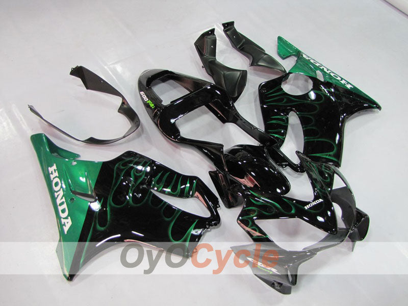 Kit carene a iniezione per CBR600F4i 01-03 - Verde, Nero - Fiamma #OYO87900155 Immagine principale del prodotto