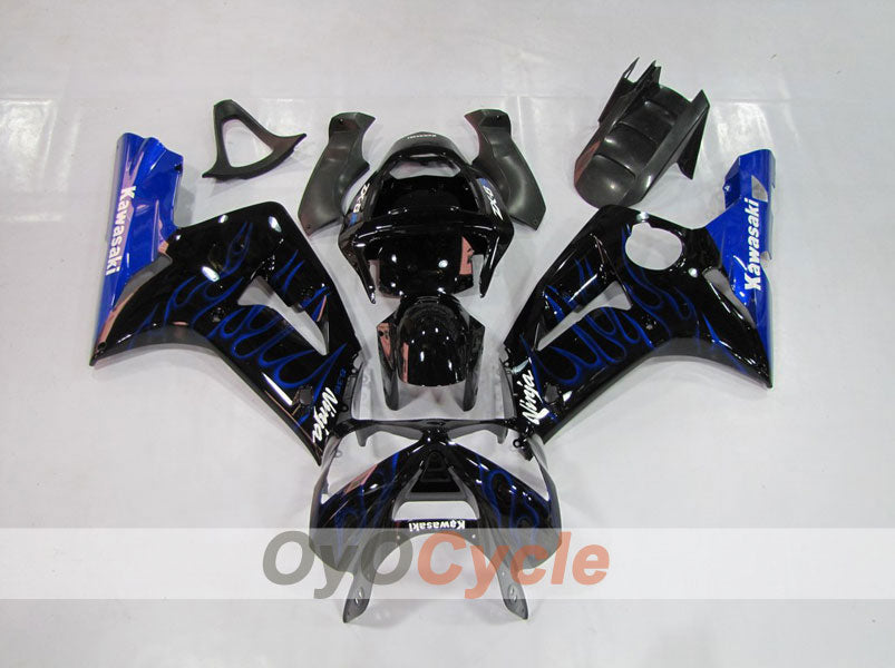 Kit carene a iniezione per NINJA ZX-6R 03-04 - Blu, Nero - Fiamma #OYO87901793 Immagine secondaria del prodotto