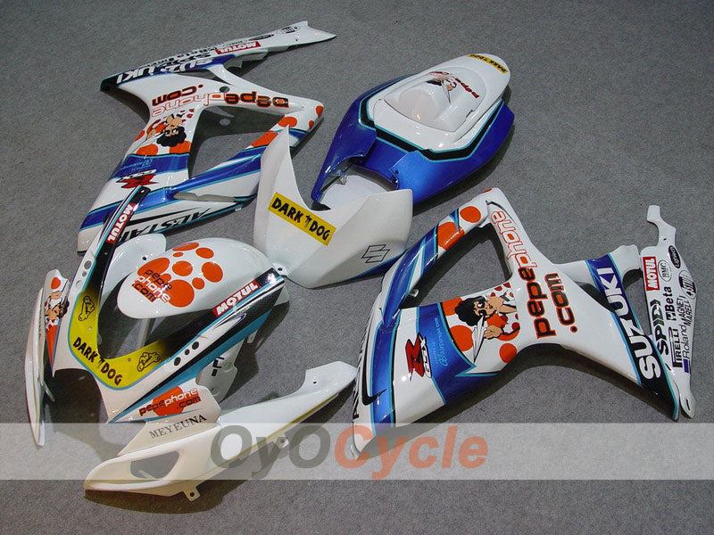 Kit carene a iniezione per GSX R750 06-07 - Blu, Bianco - Dark Dog #OYO87901277 Immagine principale del prodotto