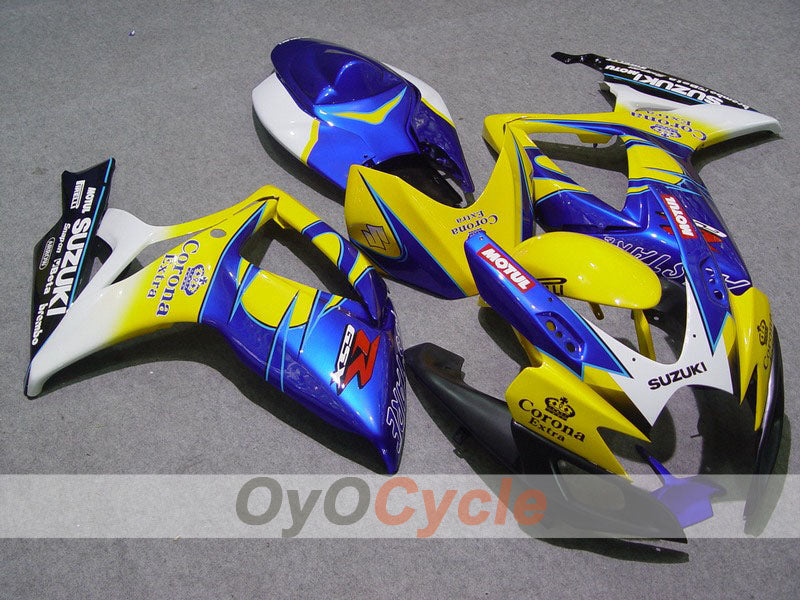 Kit carene a iniezione per GSX R600 06-07 - Giallo, Blu - Corona, MOTUL #OYO87901439 Immagine principale del prodotto