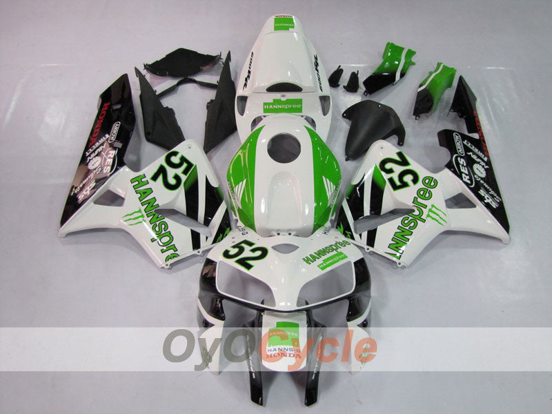 Kit carene a iniezione per CBR600RR 05-06 - Verde, Bianco, Nero - HANN Spree #OYO87900250 Immagine principale del prodotto