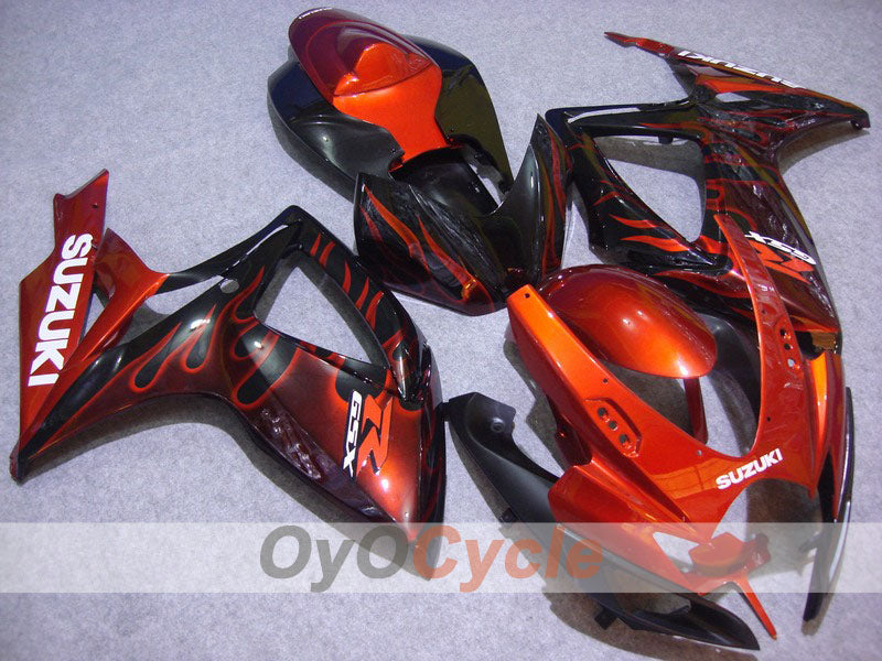 Kit carene a iniezione per GSX R750 anni 06-07 - Arancione, Nero - Fiamma #OYO87901289 Immagine principale del prodotto