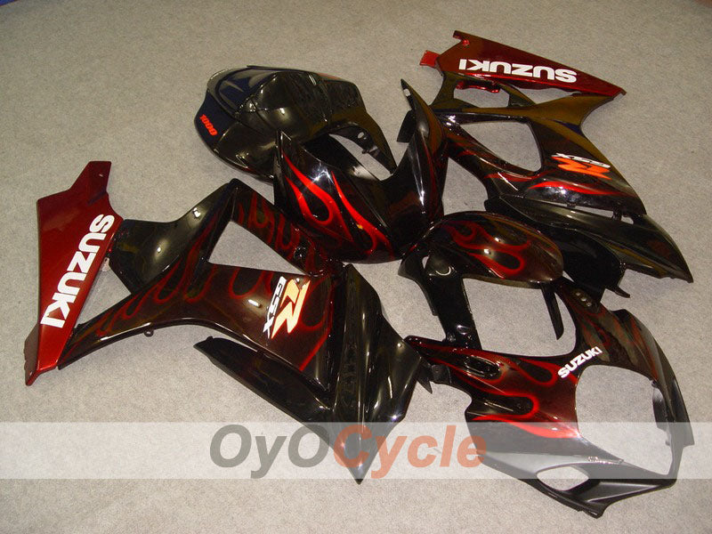 Carenatura a iniezione per GSX R1000 07-08 - Rosso, Nero - Fiamma #OYO87902099 Immagine principale del prodotto