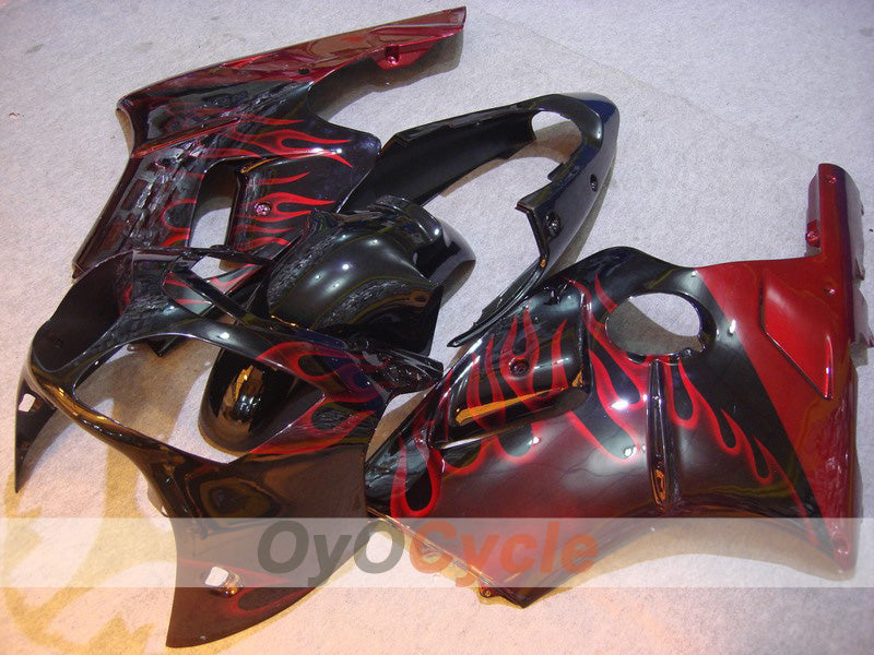 Kit carene a iniezione per NINJA ZX-12R 00-01 - Rosso, Nero - Fiamma #OYO87903069 Immagine principale del prodotto