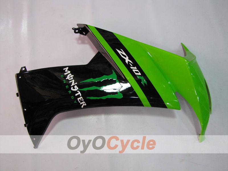 Kit carene a iniezione per NINJA ZX-10R 08-10 - Verde, Nero - Monster #OYO87901650 Immagine secondaria del prodotto