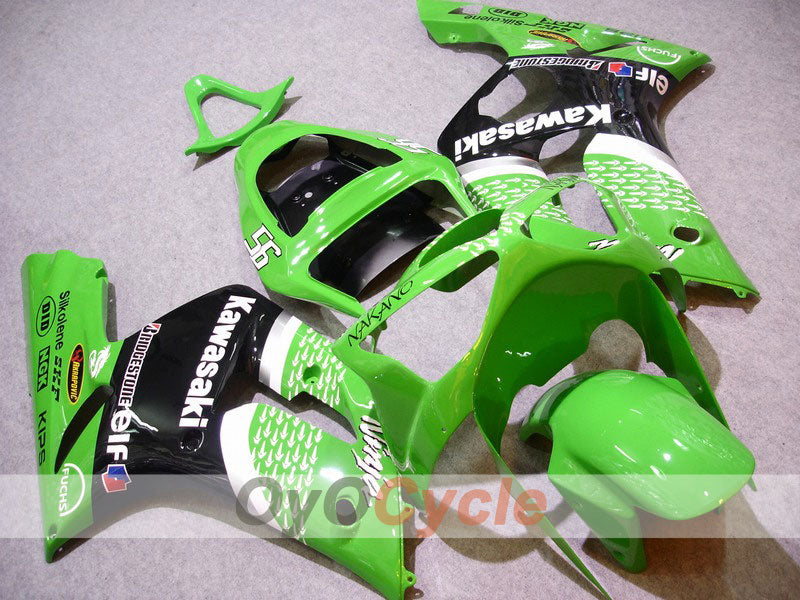 Kit carene a iniezione per NINJA ZX-6R 03-04 - Verde, Nero - Nakano #OYO87901817 Immagine principale del prodotto
