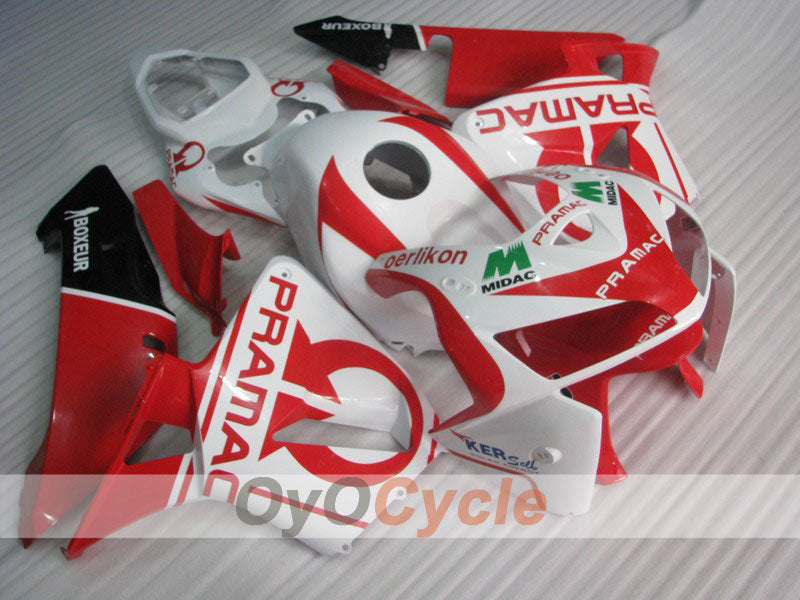 Kit carene a iniezione per CBR600RR 05-06 - Rosso, Bianco - PRAMAC #OYO87900325 Immagine principale del prodotto