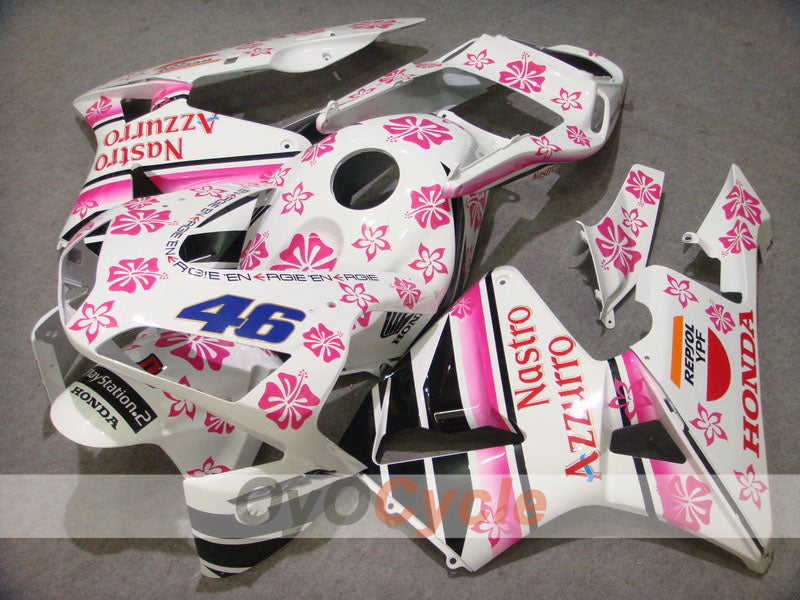 Kit carene a iniezione per CBR600RR 03-04 - Bianco, Rosa - Nastro Azzurro #OYO87902546 Immagine principale del prodotto