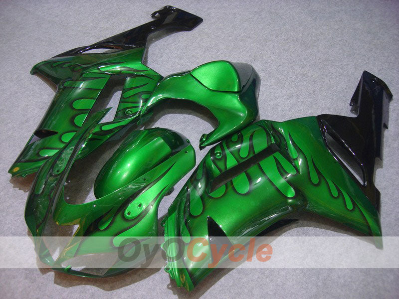 Kit Carenatura ad Iniezione per NINJA ZX-6R 07-08 - Verde, Nero - Fiamma #OYO87901935 Immagine principale del prodotto
