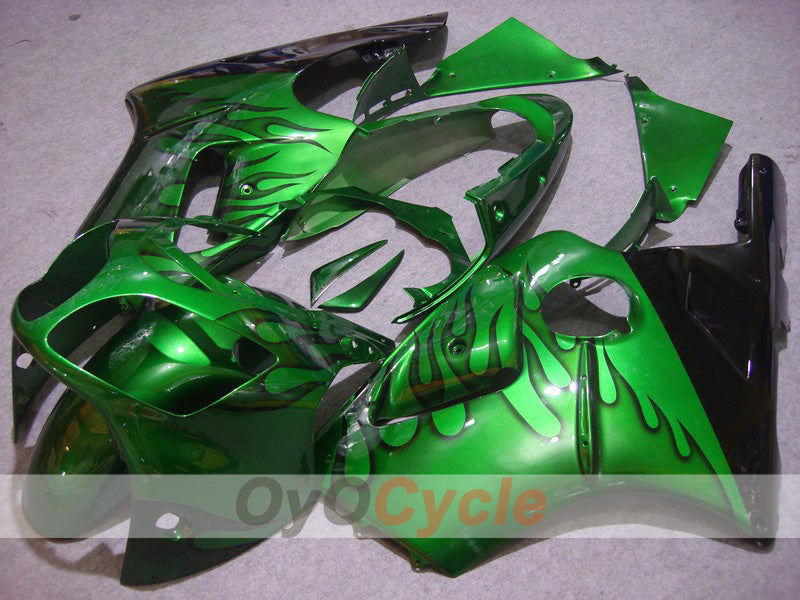 Carene a iniezione per NINJA ZX-12R 00-01 - Verde, Nero - Fiamma #OYO87903070 Immagine principale del prodotto