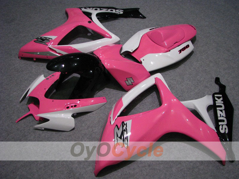 Kit carene a iniezione per GSX R750 anni 06-07 - Bianco, Rosa - Stile originale #OYO87901352 Immagine principale del prodotto