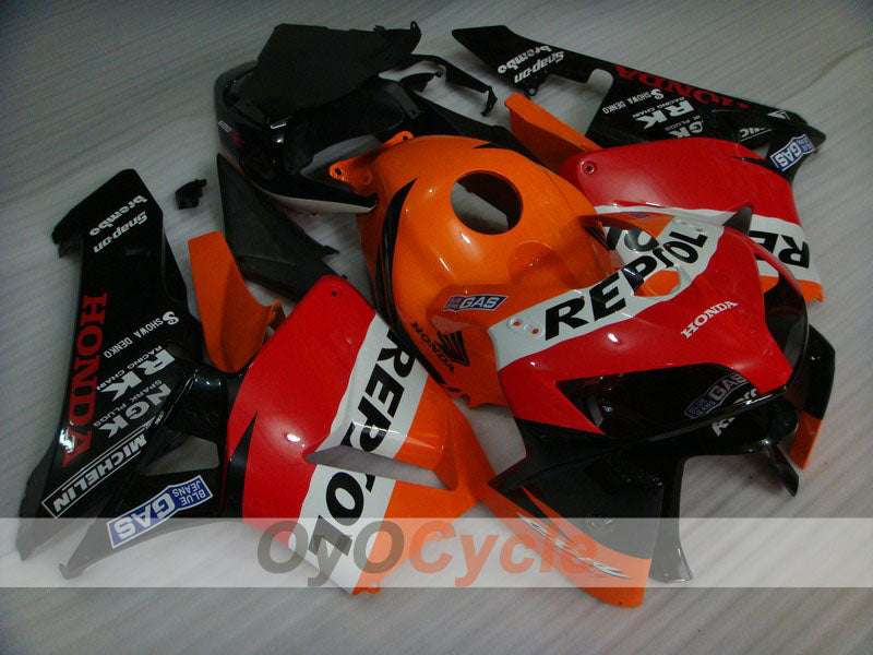 Carene a iniezione per CBR600RR anni 05-06 - Arancione, Nero - MICHELIN, RK, Repsol #OYO87900338 Immagine principale del prodotto