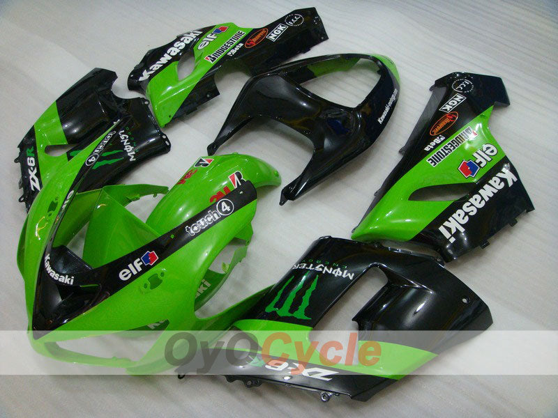 Kit carene a iniezione per NINJA ZX-6R 05-06 - Verde, Nero - Monster #OYO87901877 Immagine principale del prodotto
