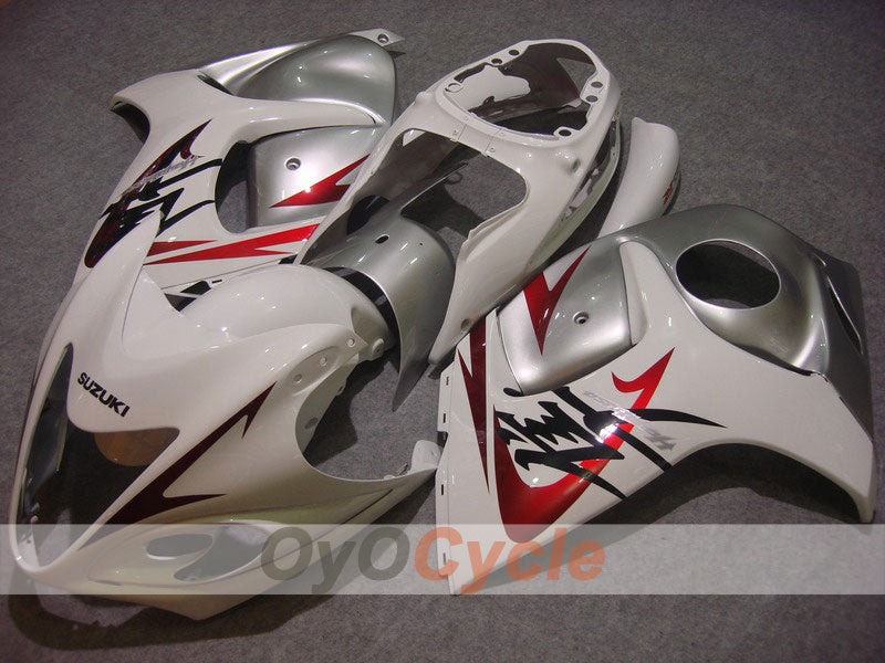 Kit carene a iniezione per GSXR1300 Hayabusa 08-20 - Bianco, Argento - Stile di fabbrica #OYO87902663 Immagine principale del prodotto