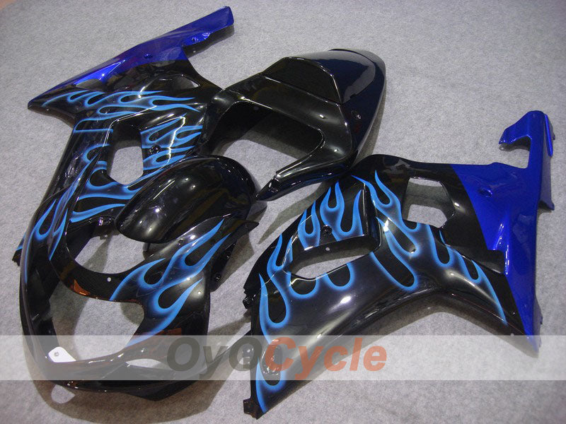 Kit carene a iniezione per GSX R1000 00-02 - Blu, Nero - Fiamma #OYO87901729 Immagine principale del prodotto