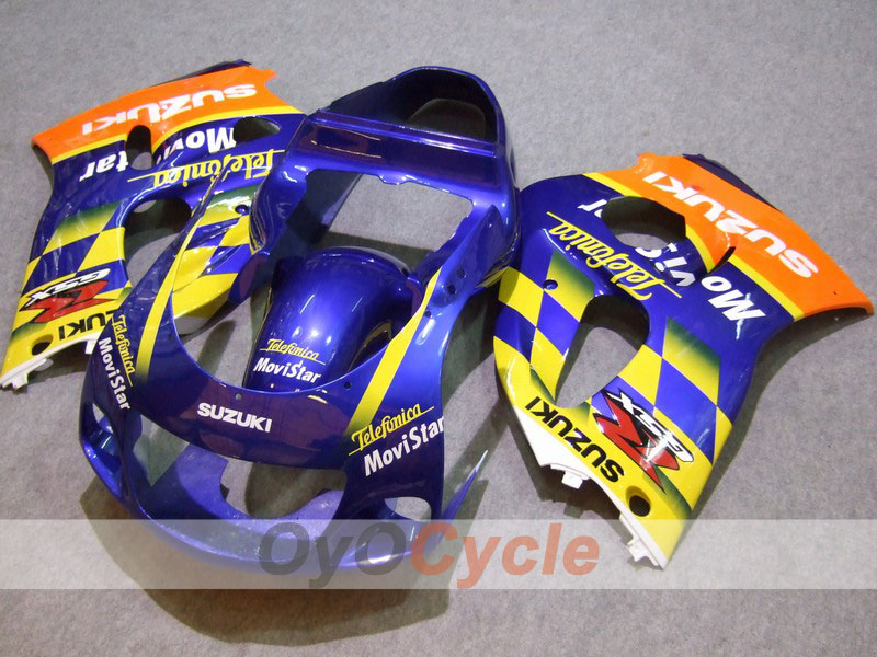 Carenatura completa per Suzuki GSXR750 del 96-99 - Giallo, Blu - Movistar #OYO87902994 Immagine principale del prodotto