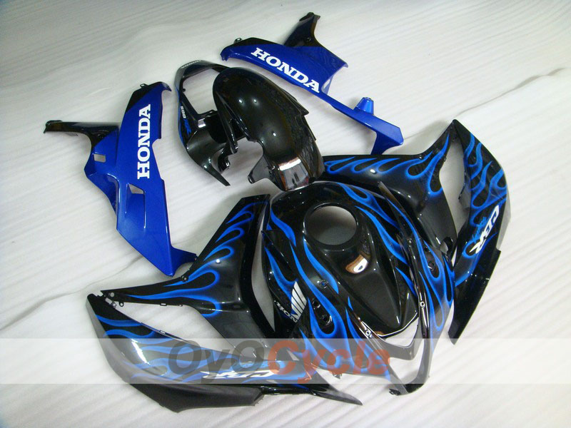 Kit carene stampate a iniezione per CBR600RR 07-08 - Blu, Nero - Fiamme #OYO87900360 Immagine principale del prodotto