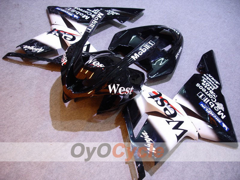 Kit carenatura a iniezione per NINJA ZX-10R 04-05 - Bianco, Nero - Ovest #OYO87901565 Immagine principale del prodotto