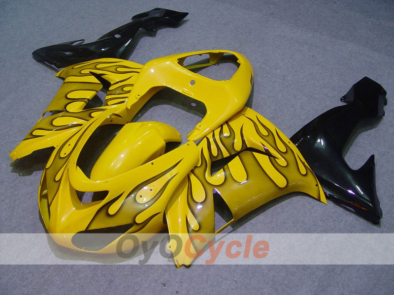 Kit carenatura a iniezione per NINJA ZX-10R 06-07 - Giallo, Nero - Fiamma #OYO87901600 Immagine principale del prodotto