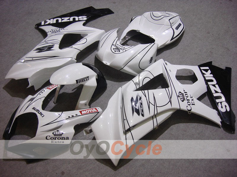 Kit carene a iniezione per GSX R1000 07-08 - Bianco, Nero - Corona, MOTUL #OYO87902078 Immagine principale del prodotto