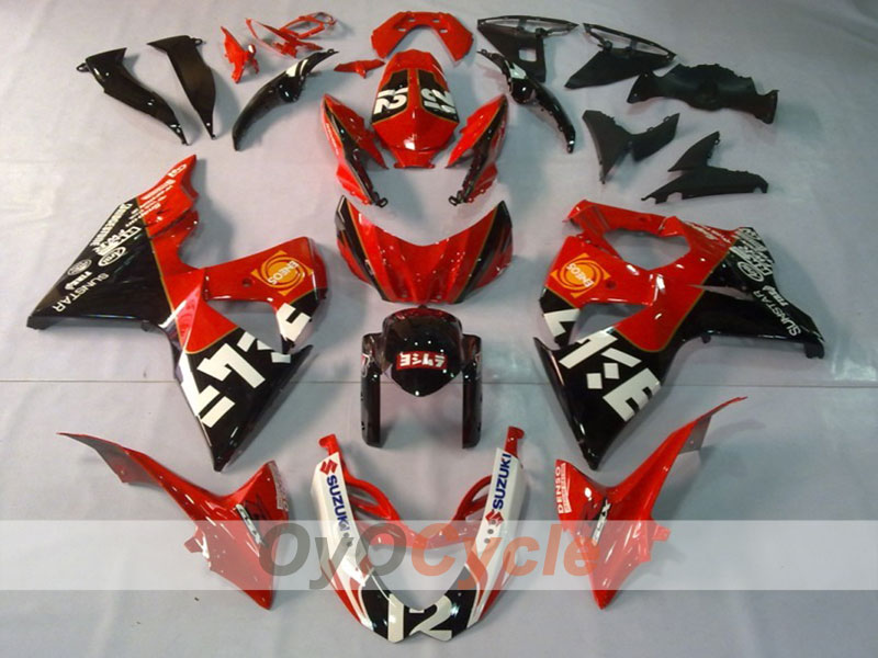 Kit carene a iniezione per GSX R1000 09-16 - Rosso, Nero - Stile di fabbrica #OYO87902869 Immagine secondaria del prodotto