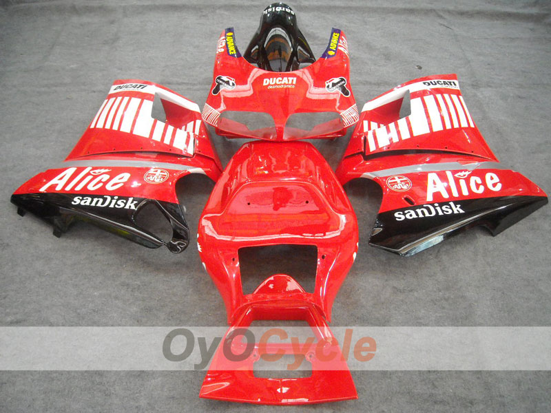 Kit carene a iniezione per Ducati 748 del 94-02 - Rosso, Nero - Alice #OYO87902029 Immagine principale del prodotto