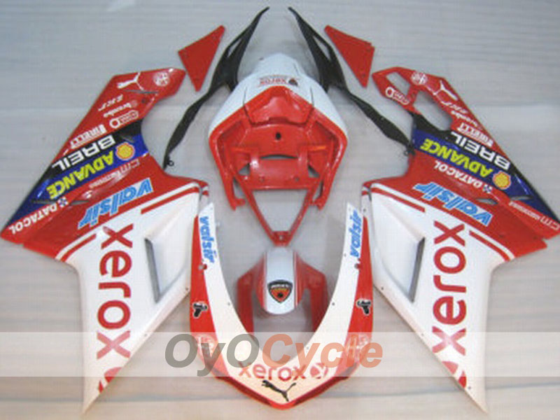 Kit carene a iniezione per Ducati 848 anni 08-13 - Rosso, Bianco - Xerox #OYO87902216 Immagine principale del prodotto